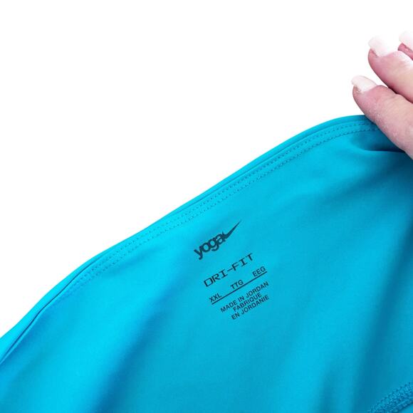 Nike Dri Fit Yoga Teal Leggings Sz XXL - Picture 3 of 7